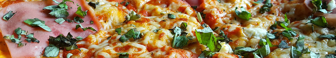 Eating Italian Pizza at Vesuvio Restaurant & Pizzeria restaurant in Brooklyn, NY.